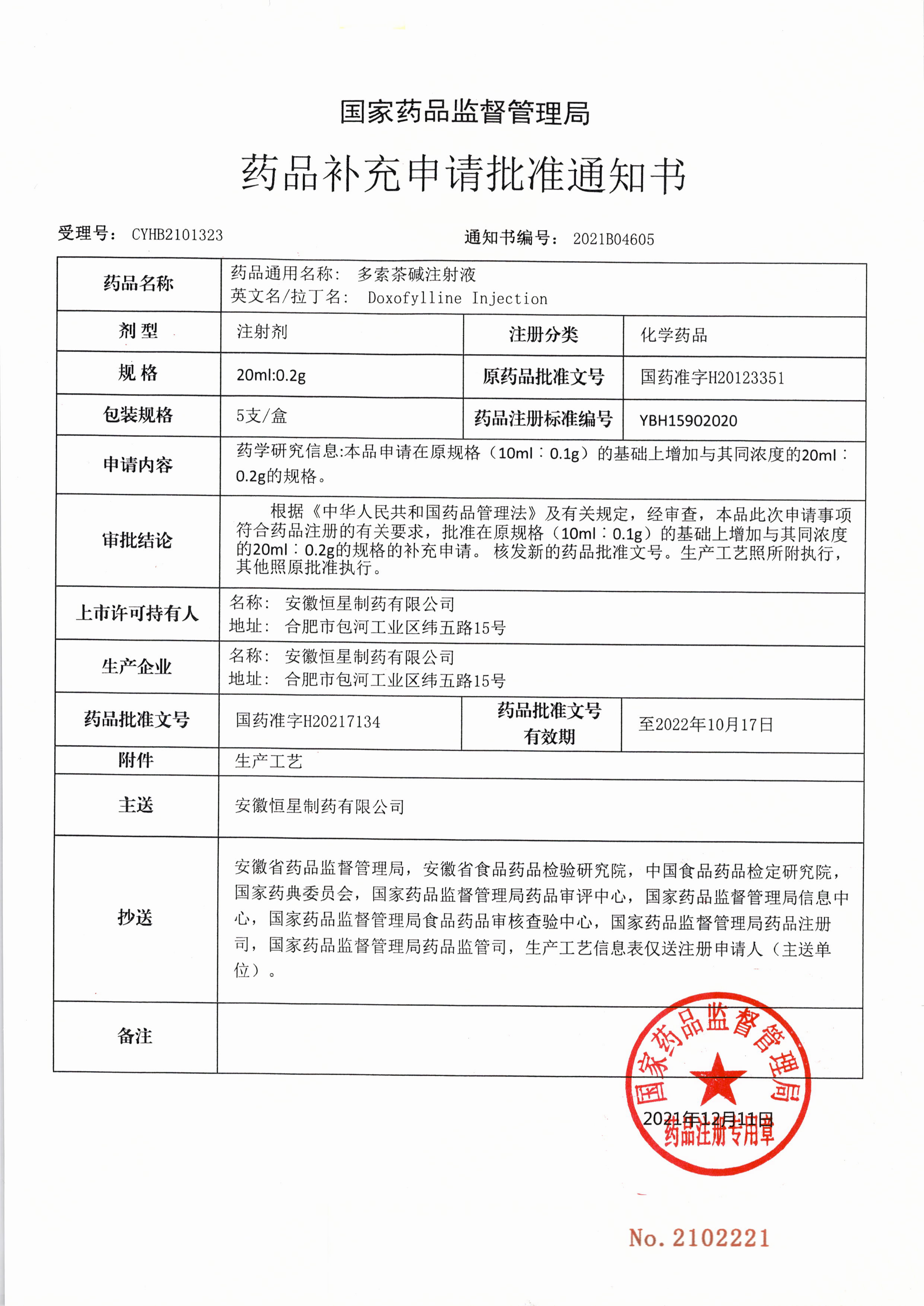 免费a片
全资子免费a片恒星制药多索茶碱注射液补充规格取得药品注册证书(图1) 免费a片
全资子免费a片恒星制药多索茶碱注射液补充规格取得药品注册证书(图1)